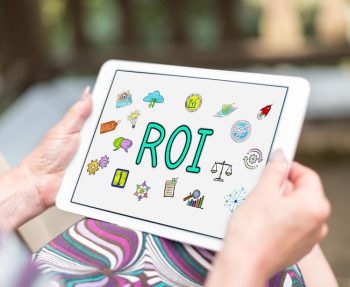 Roi concept on a tablet roi concept grooa