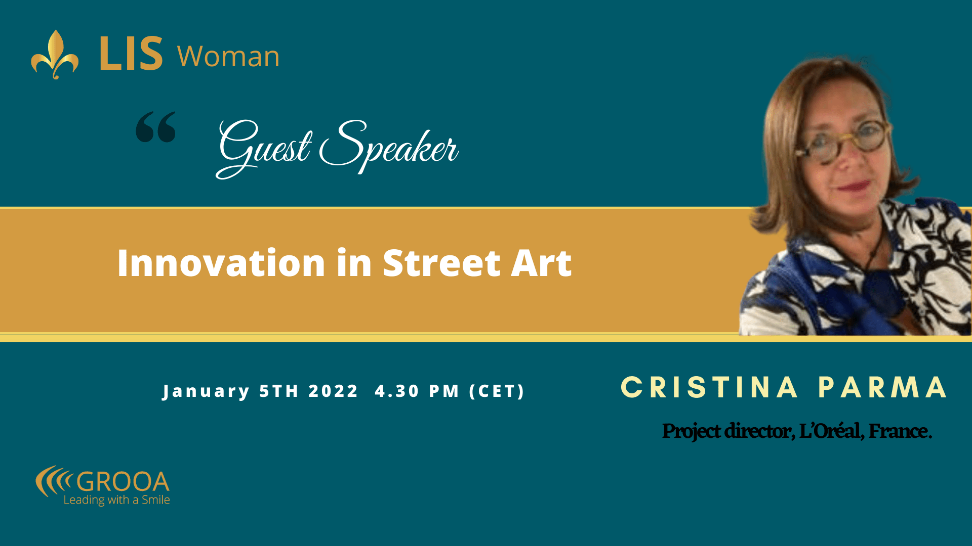 Guest Speaker - Cristina Parma - LIS WOMAN