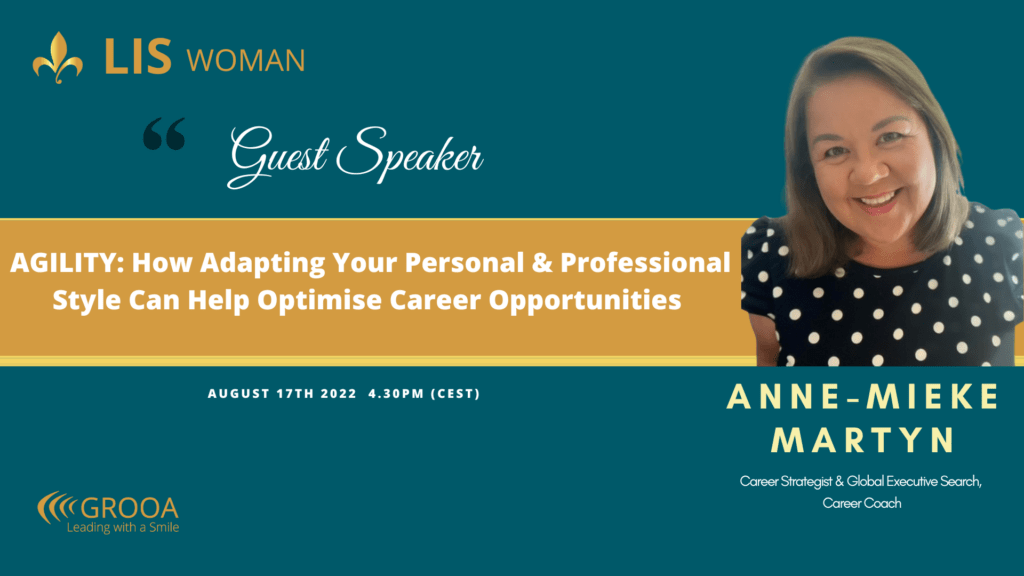 Anne-Mieke Martyn, Inspirational speaker for LIS WOMAN GROOA