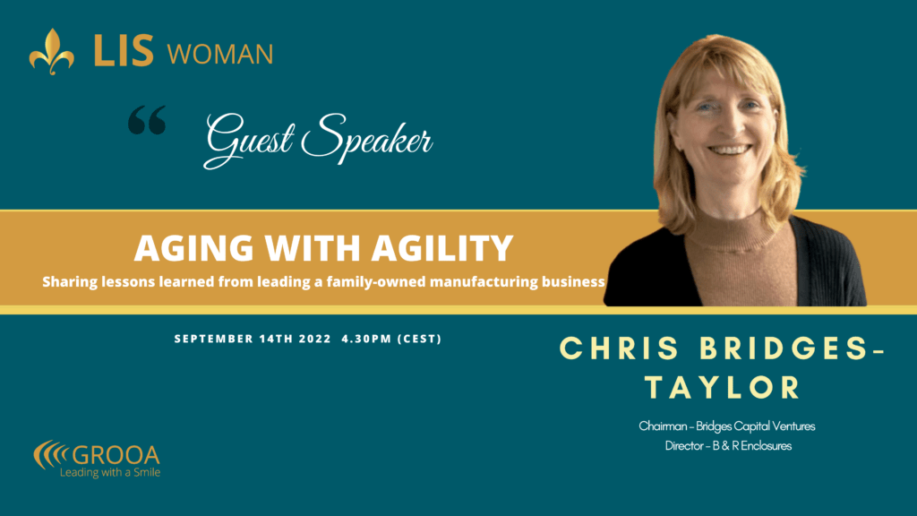Chris Bridges Taylor - Inspirational Speaker LIS WOMAN - GROOA