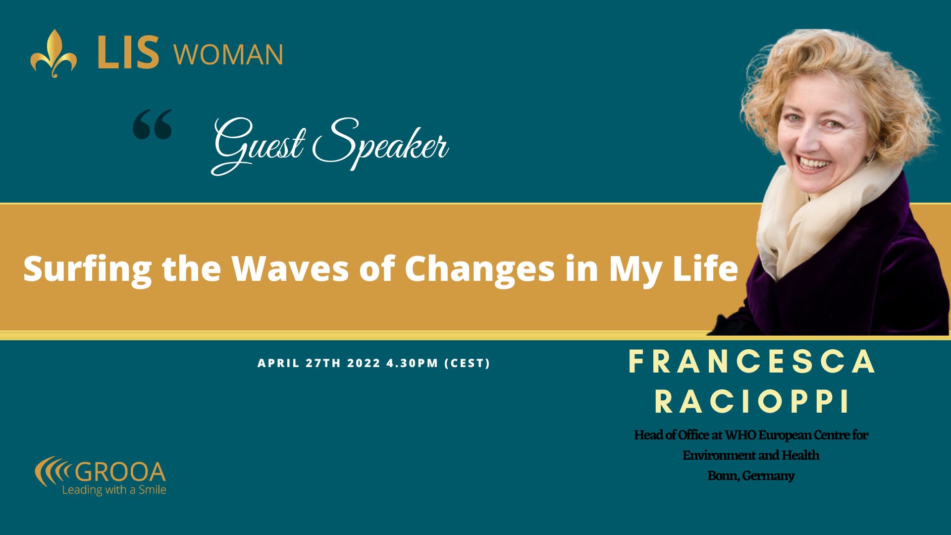 Francesca Racioppi Inspirational Speaker For LIS WOMAN Grooa